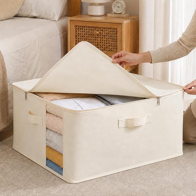 2Pack Canvas Storage Bags for Clothes & Comforters - Image 5
