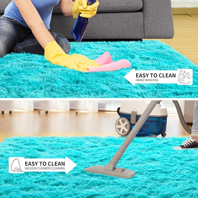 Fluffy Large Rugs for Living Room, Shag Area Rug 6x9 Soft Carpet for Bedroom - Image 7