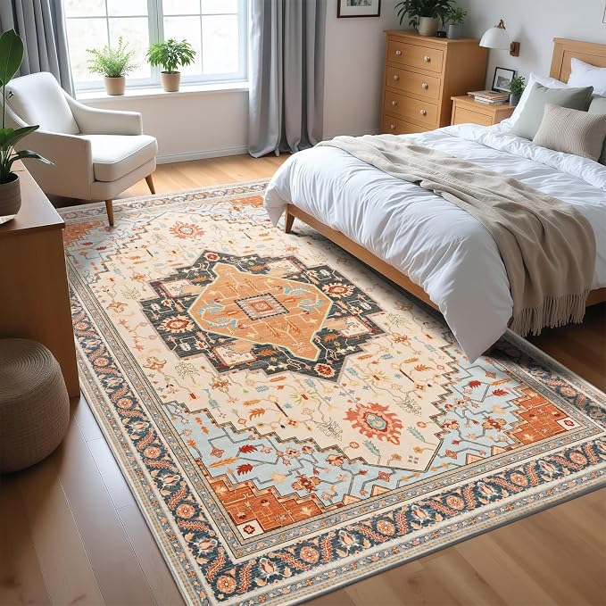 Macgace Washable Vintage Area Rug - Image 4