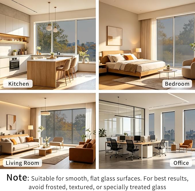 One Way Privacy Window Film Heat Control Mirror Tint 35.4Inx13.1Ft | Window Tint - Image 6