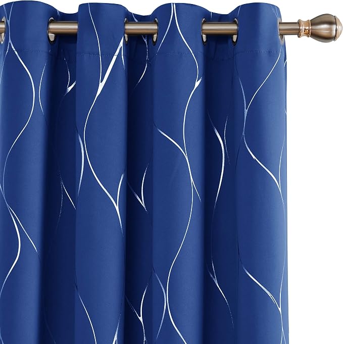 Deconovo Curtains for Living Room, Pattern Blackout Curtains 54 Inches Long | by Unknown