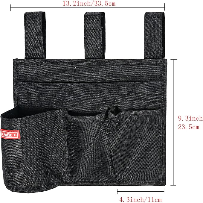 Zafit Linen Bedside Caddy, Bedside Storage Organizer - Image 3