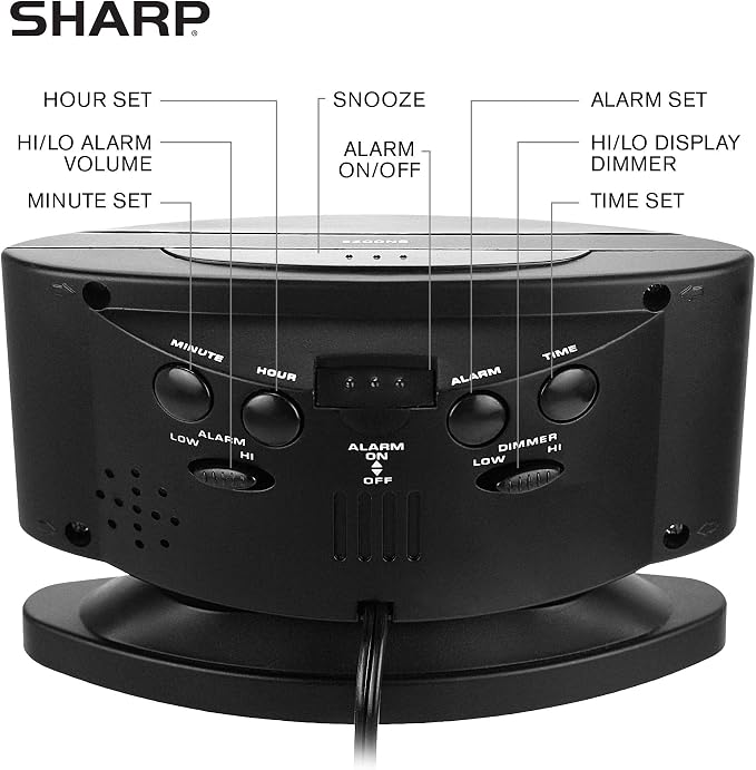 Sharp Outlet-Powered Alarm Clock - Image 3