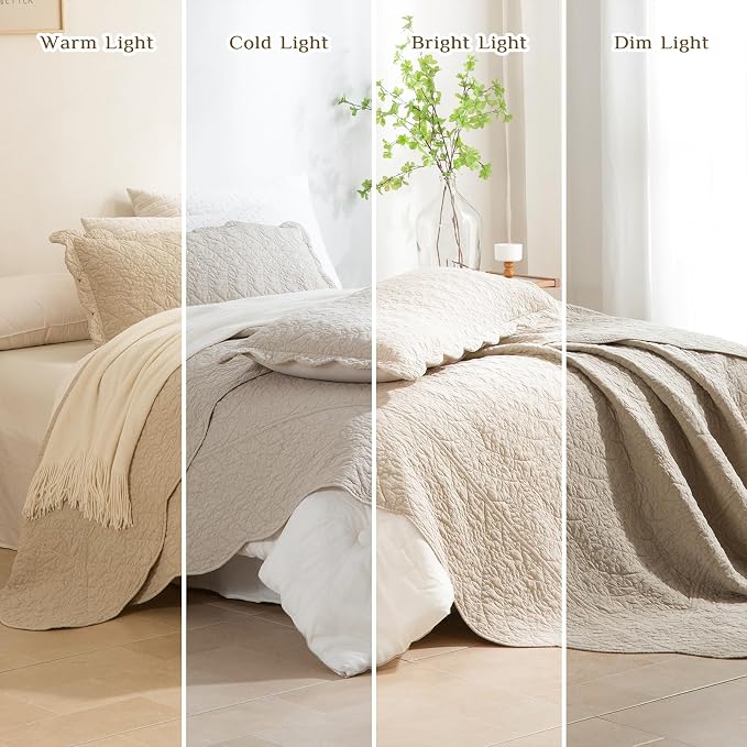 CozyTide Oversized King Quilt 120"x120", Stone-Washed Cotton Oversized King - Image 7