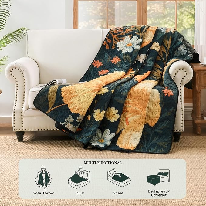 Quilt Queen Size, Reversible Polyester Coverlet Set - Image 4