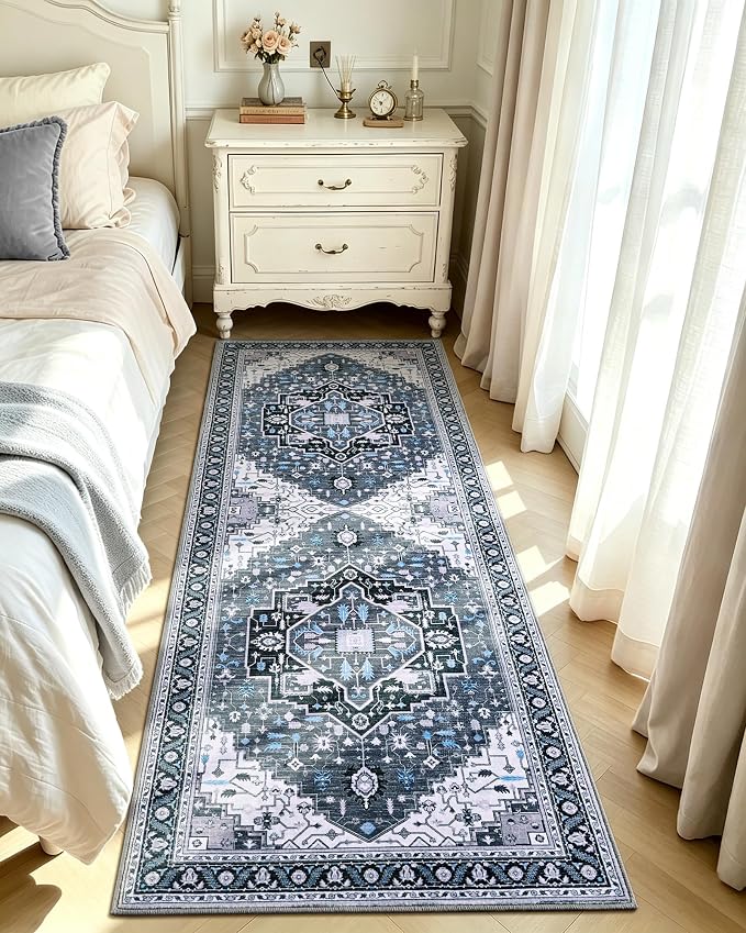 Macgace Washable Vintage Area Rug - Image 4
