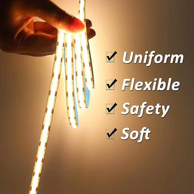 UVTaoYuan Led Strip Lights 5V USB Short COB LED Strip Light 3Pack 3000K Warm White Small Flexible Not Dimmable USB led Lights for Indoor Home DIY Lighting Room Decor 5V LED TV Lights (3.28FT/1M*3)
