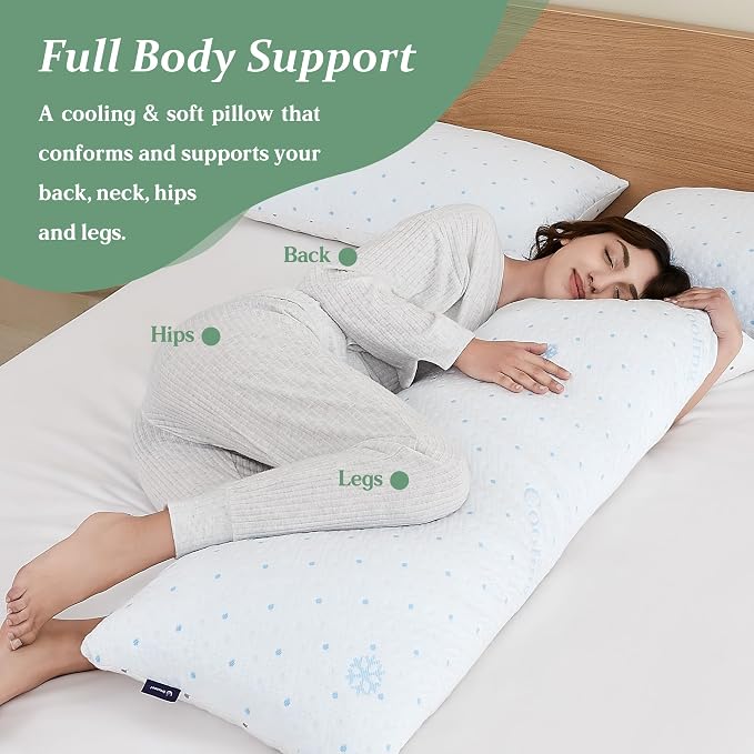 Dreamood Cooling Body Pillow Shredded Memory Foam - Image 7
