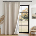 Topfinel 102 Inch Beige Blackout Curtains1 Panel, Autumn Double Layer Linen by Topfinel