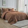 Kingnex Oversized King Bedspreads 128x120 Ultrasonic Quilted Coffee | Extra by Kingnex
