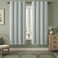Teal 100% Boho Blackout Curtains 72 Inch 2 Panels by Unknown