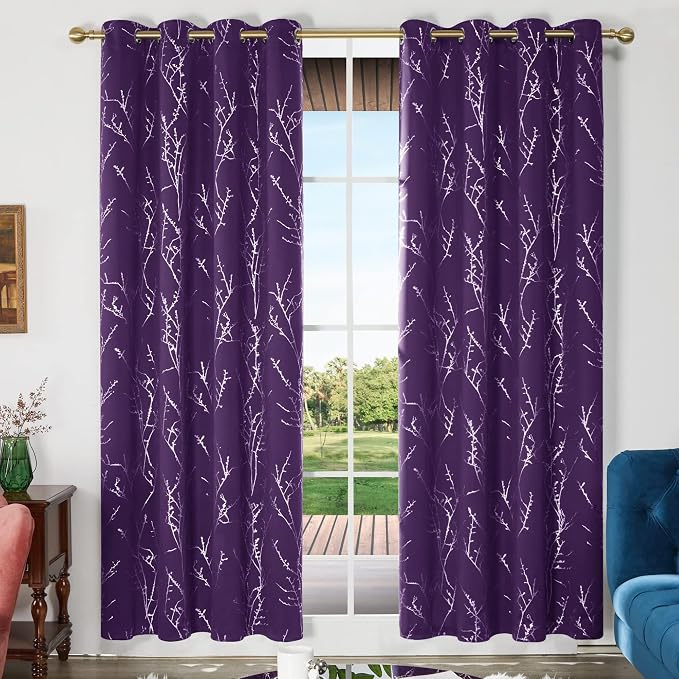 Deconovo Living Room Curtains 95 Inches Long, Thermal Insulated, Room Darkening - Image 2