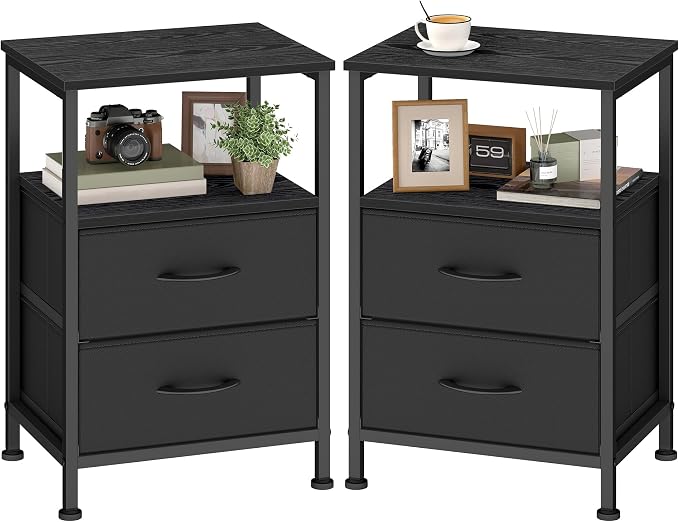 SONGMICS Nightstand, Bed Side Table, End Table by Unknown