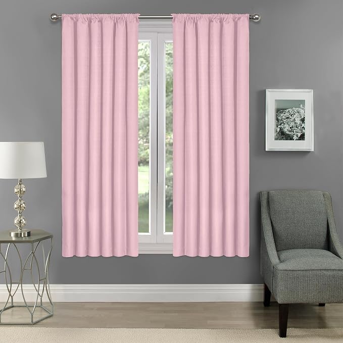 Eclipse Kendall Modern Blackout Thermal Rod Pocket Window Curtain, Insulating & by EclipseCurtains