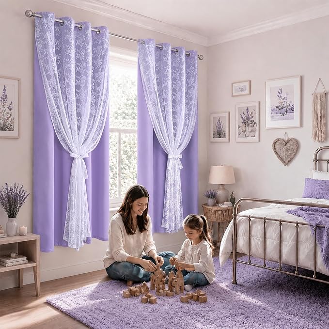 Yinhua Purple Blackout Curtains - Image 7