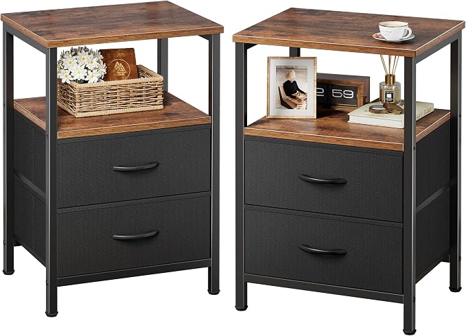 Huuger Night Stand Set of 2, Nightstand by Huuger