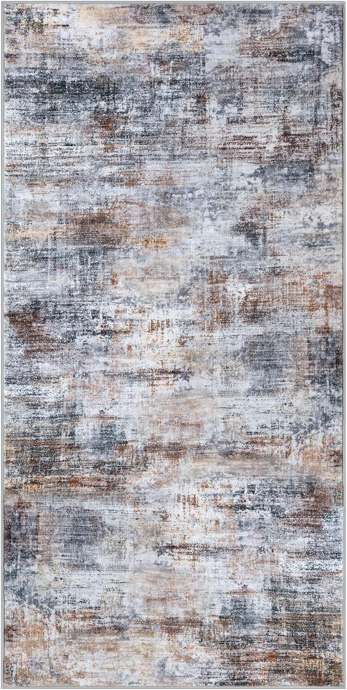 Abstract Runner Rug 3x6 Ft Washable Runners - Image 9