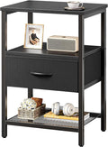 Huuger Night Stand with 2 Drawers, Bed Side Table with Open Shelf | Bedroom by Huuger