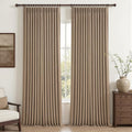 Blackout Double Layer Thick Linen Curtains 108 Inches Long by PleatedDrapes