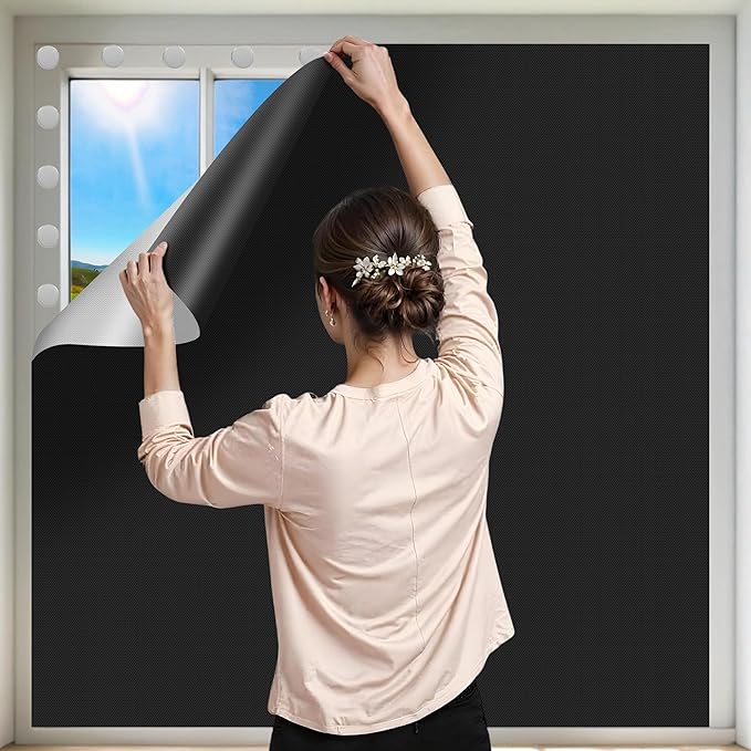 2 Pack 79"x57" Portable Blackout Curtains by ZUNGOUMC