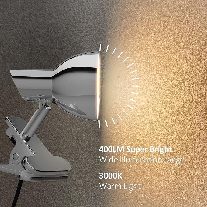 LED Clamp Light, 5W Super Bright Desk Lamp, 330° Rotation Small Lamp - Image 2