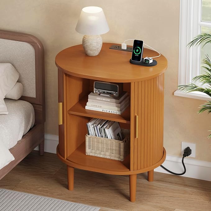 DHH Mid Century Modern Nightstand Set of 2 - Image 3