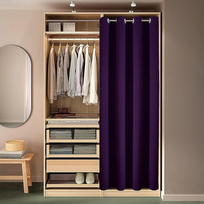ChrisDowa Blackout Curtains Door Curtain Doorway Closet Drapes, 1 Panel | 52W x - Image 6