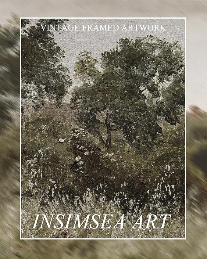 InSimSea Extra Large Framed Vintage Wall Art, Rustic Landscape, 40x20in | - Image 7