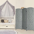 HALLYBEE Short Room Divider, Small Folding Privacy Screens, 3 Panel Grey | by HALLYBEE