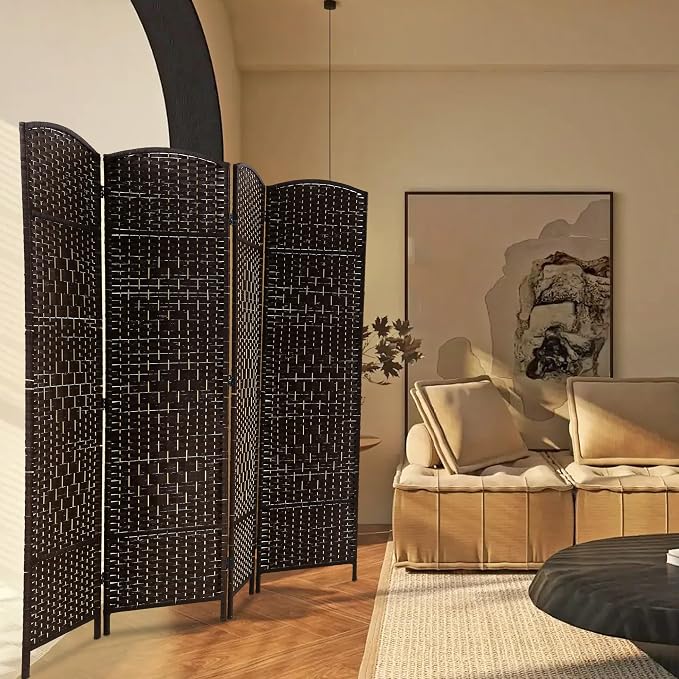 FDW Room Divider 6FT Wooden Screen Folding Privacy Screens Portable Wall - Image 2