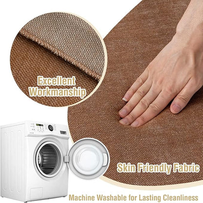 H.VERSAILTEX Full Size Armless Futon Mattress Covers for Traditional Japanese Futon Mattress Soft Chenille Couch Slipcovers Floor Mats Sofa Protector Zippered Sleeper Sofa Cover,Caramel