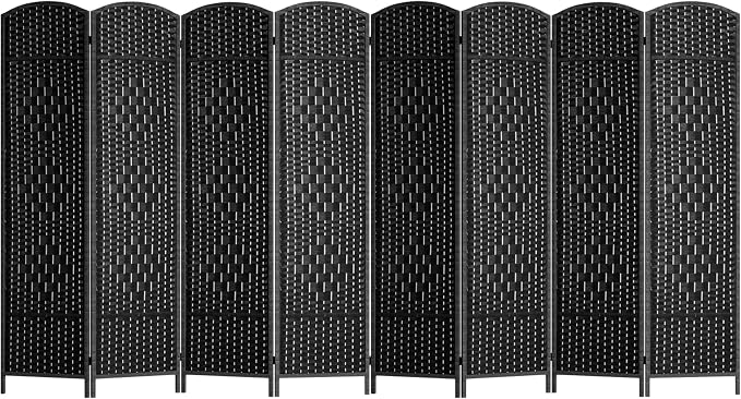 FDW Room Divider 8 Panel Folding Privacy Divider 6 Ft Indoor Wall Divider by FDW