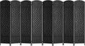 FDW Room Divider 8 Panel Folding Privacy Divider 6 Ft Indoor Wall Divider by FDW
