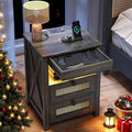 LED Night Stand with Gun Drawer & Charging Station | Human Sensor Lights by ACTKISS