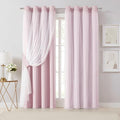 Bujasso Pink Blackout Curtains by Bujasso