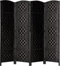 RHF Room Divider Panel, Partition Room Dividers, 4Panel Privacy Screen by RoseHomeFashion