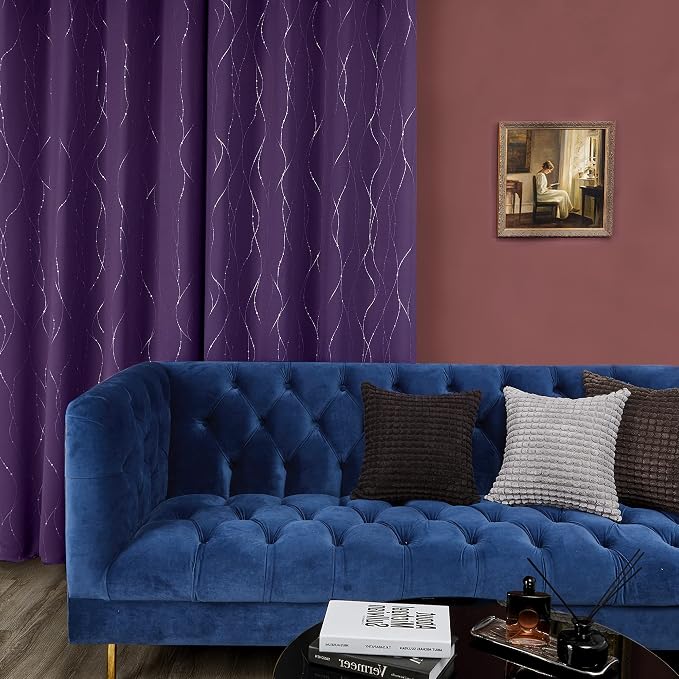 Deconovo Living Room Curtains 45 Inches Long, Thermal Insulated, Room Darkening - Image 3