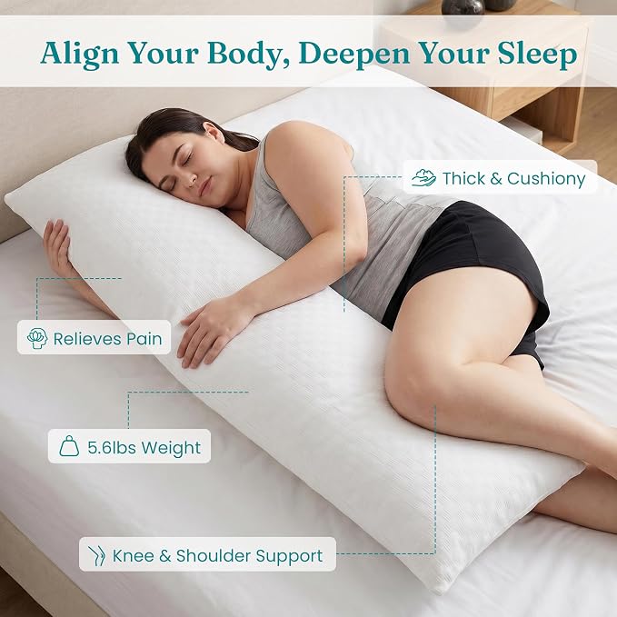 Oubonun Full Body Pillow for Adults, Soft and Fluffy Large Body Pillow for - Image 3