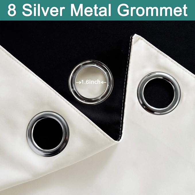 Yakamok Cream 100% Blackout Curtains 63 Inches Long - Image 6
