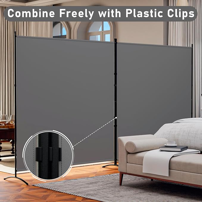 2 Panel Large Room Divider, Folding Privacy Screens - Image 5