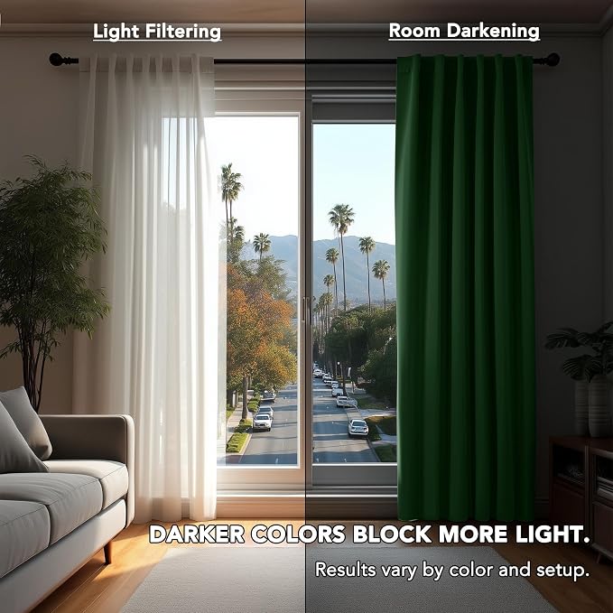 Deconovo Blackout Curtains for Bedroom, Living Room Curtains 54 Inches Long | - Image 7