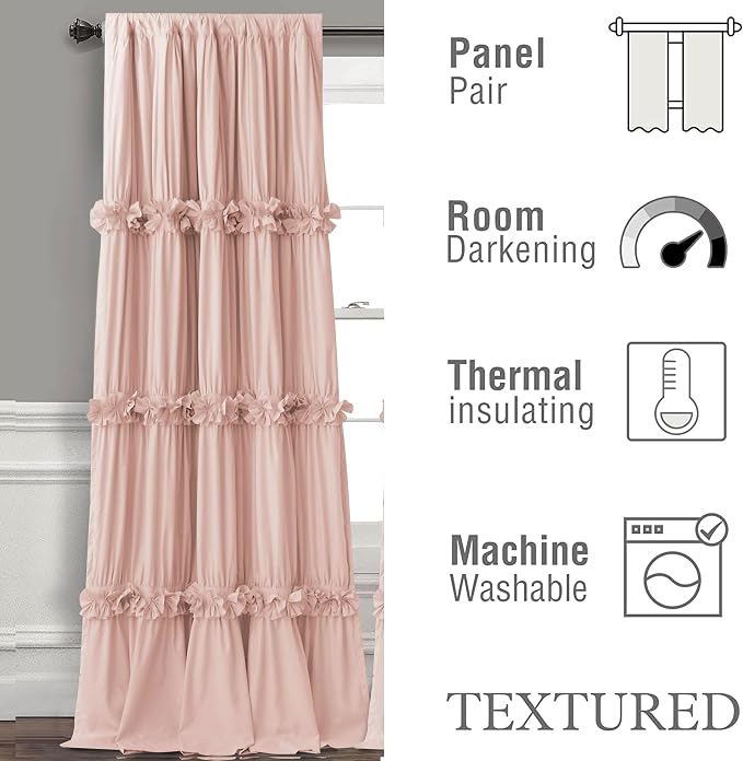 Blackout Window Curtains, Rustic Rod Pocket Drapes - Image 4