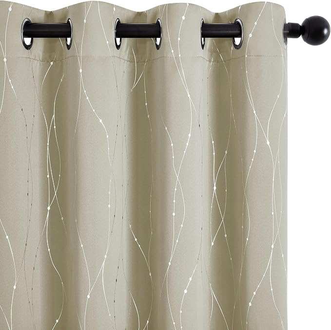 Deconovo 100% Blackout Living Room Curtains 63 Inches Long, Thermal Insulated - Image 9