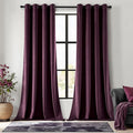 MIULEE Velvet Curtains Purple Orchid 52 x 90 Inch Length Set of 2 | Grommet by MIULEE