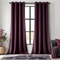 MIULEE Velvet Curtains Purple Orchid 52 x 96 Inch Length Set of 2 | Grommet by MIULEE