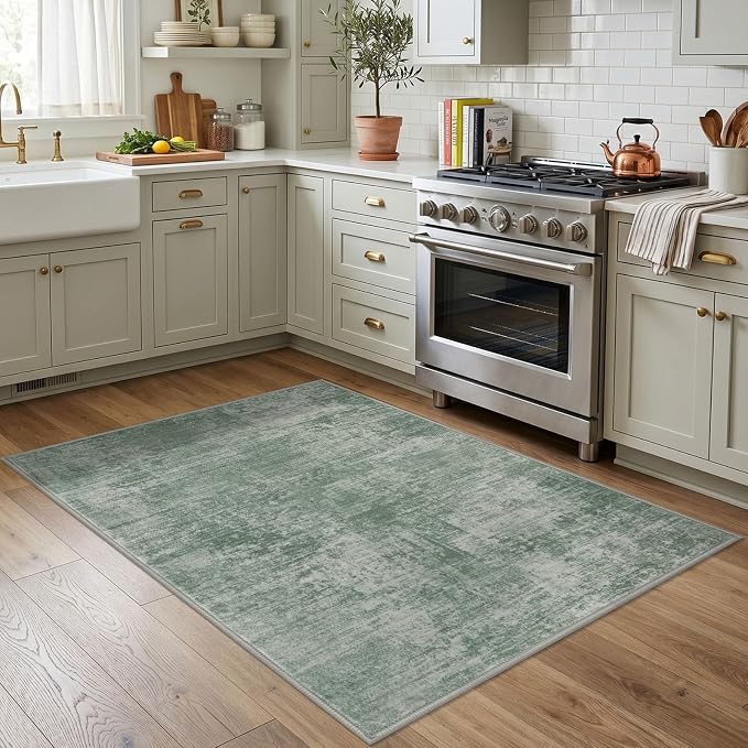 Abstract Area Rug 4x5 Ft Washable Rugs - Image 3