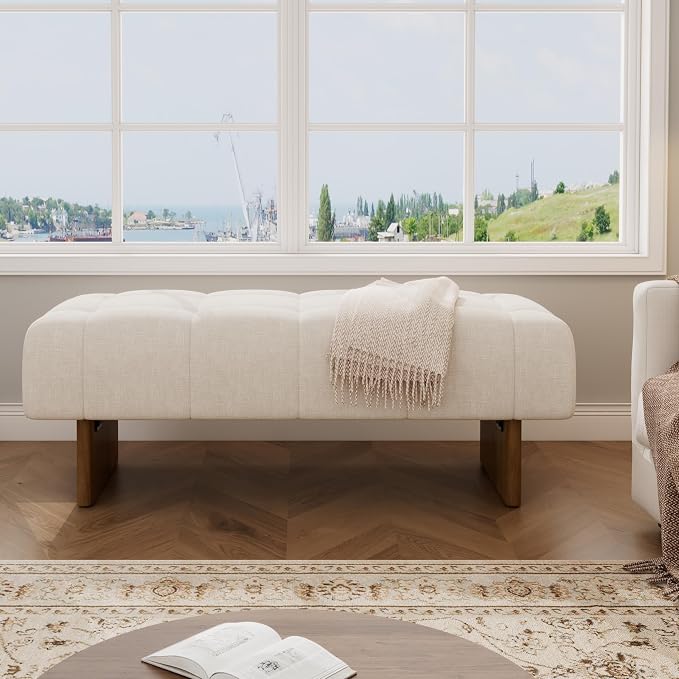 Christopher Knight Home Yvone Modern Upholstered Ottoman Bench, Minimalist - Image 4