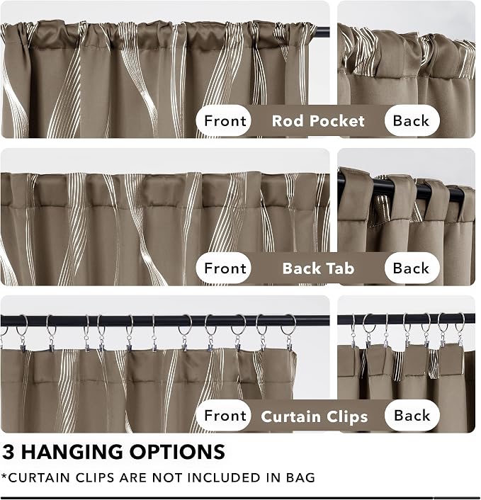 Deconovo Blackout Back Tab Curtains - Image 4