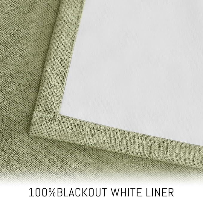 Yakamok Sage Linen Textured Curtains 72 Inches Long - Image 3