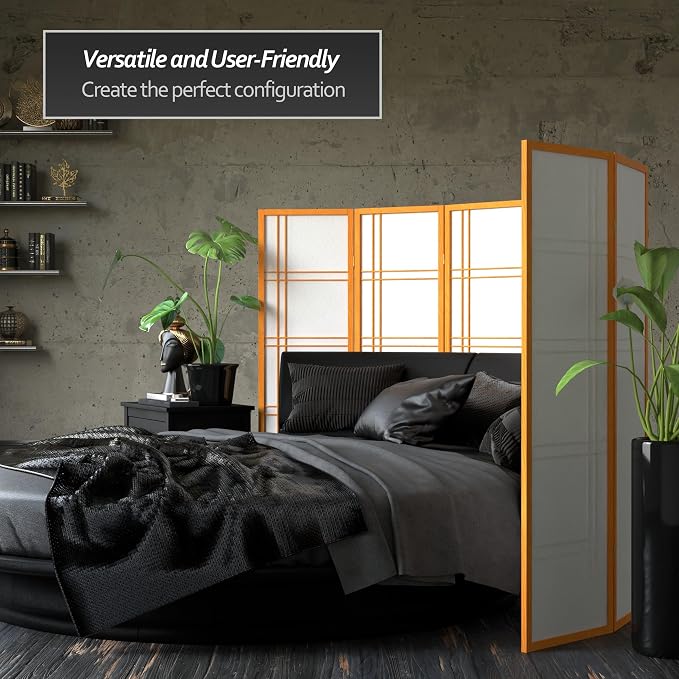 Red Lantern 5 ft. Tall Double Cross Shoji Screen - Image 3